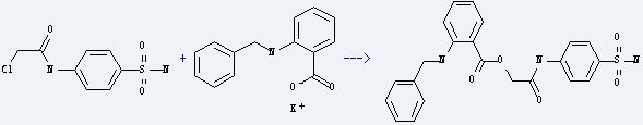 Acetamide,N-[4-(aminosulfonyl)phenyl]-2-chloro- is used to produce 2-Benzylamino-benzoic acid (4-sulfamoyl-phenylcarbamoyl)-methyl ester.